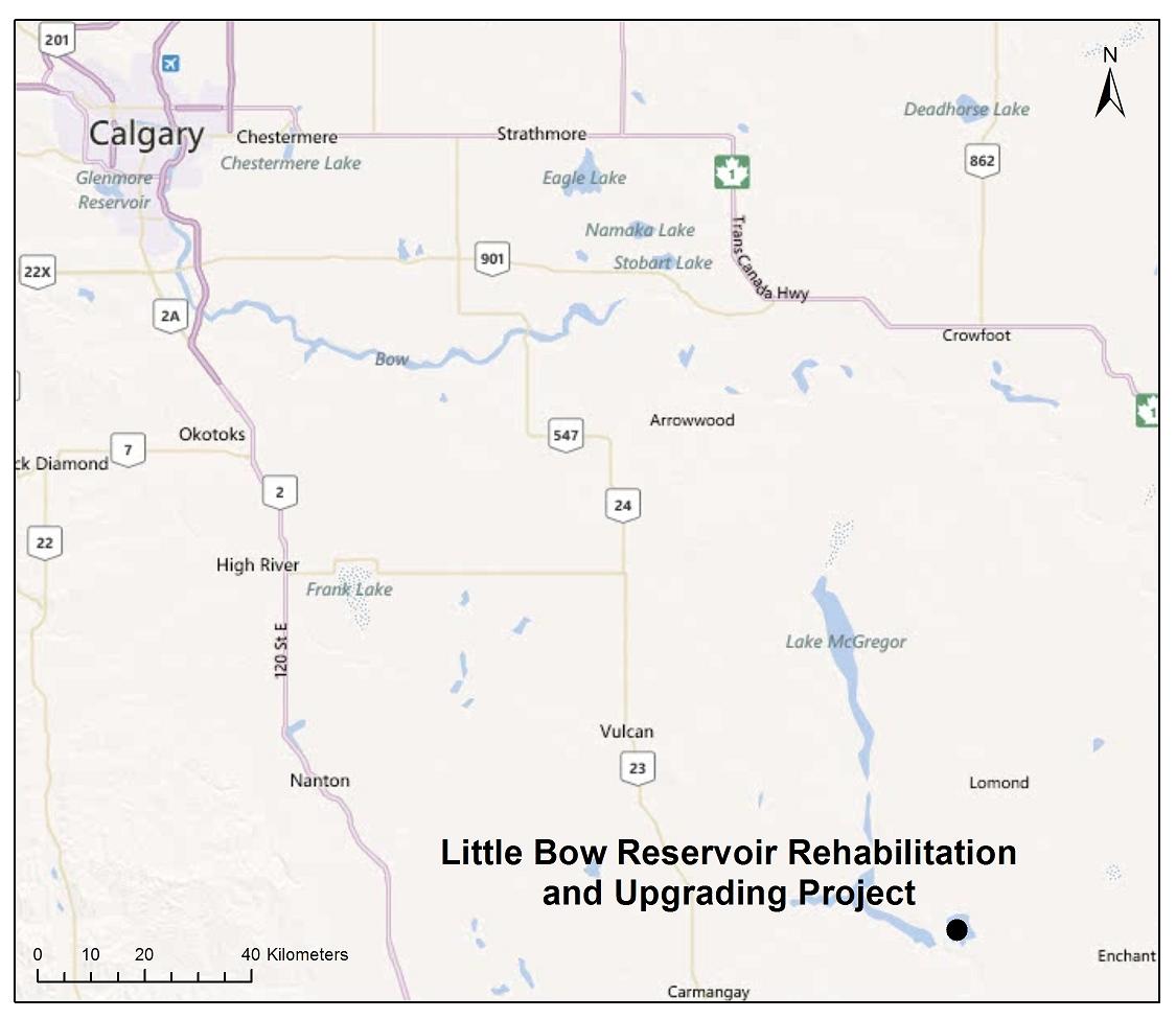 Map depicting the location of the project, as described in the current document.
