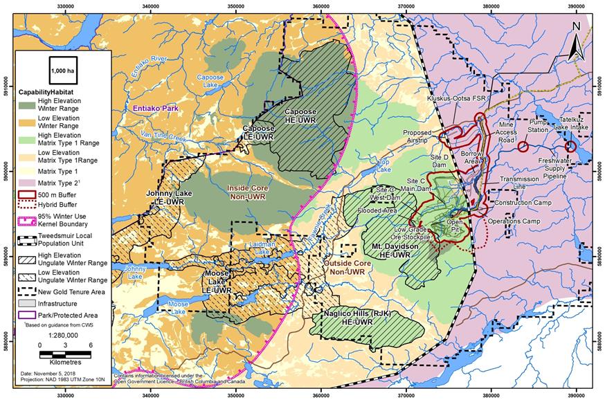 Figure 7 Candidate offset areas for Southern mountain caribou