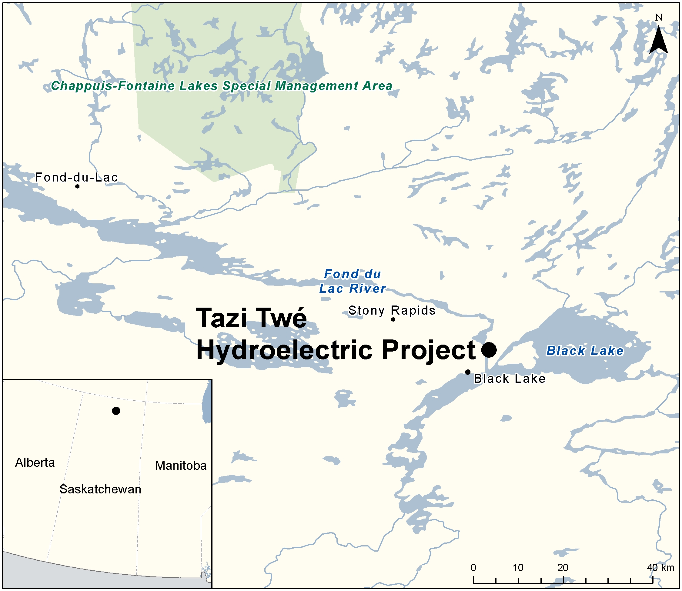 Map depicting the location of the project, as described in the current document.