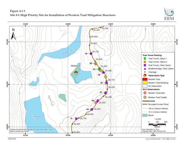 Annex II: Site #3: High Priority Site for Installation of the Western Toad Mitigation Structures