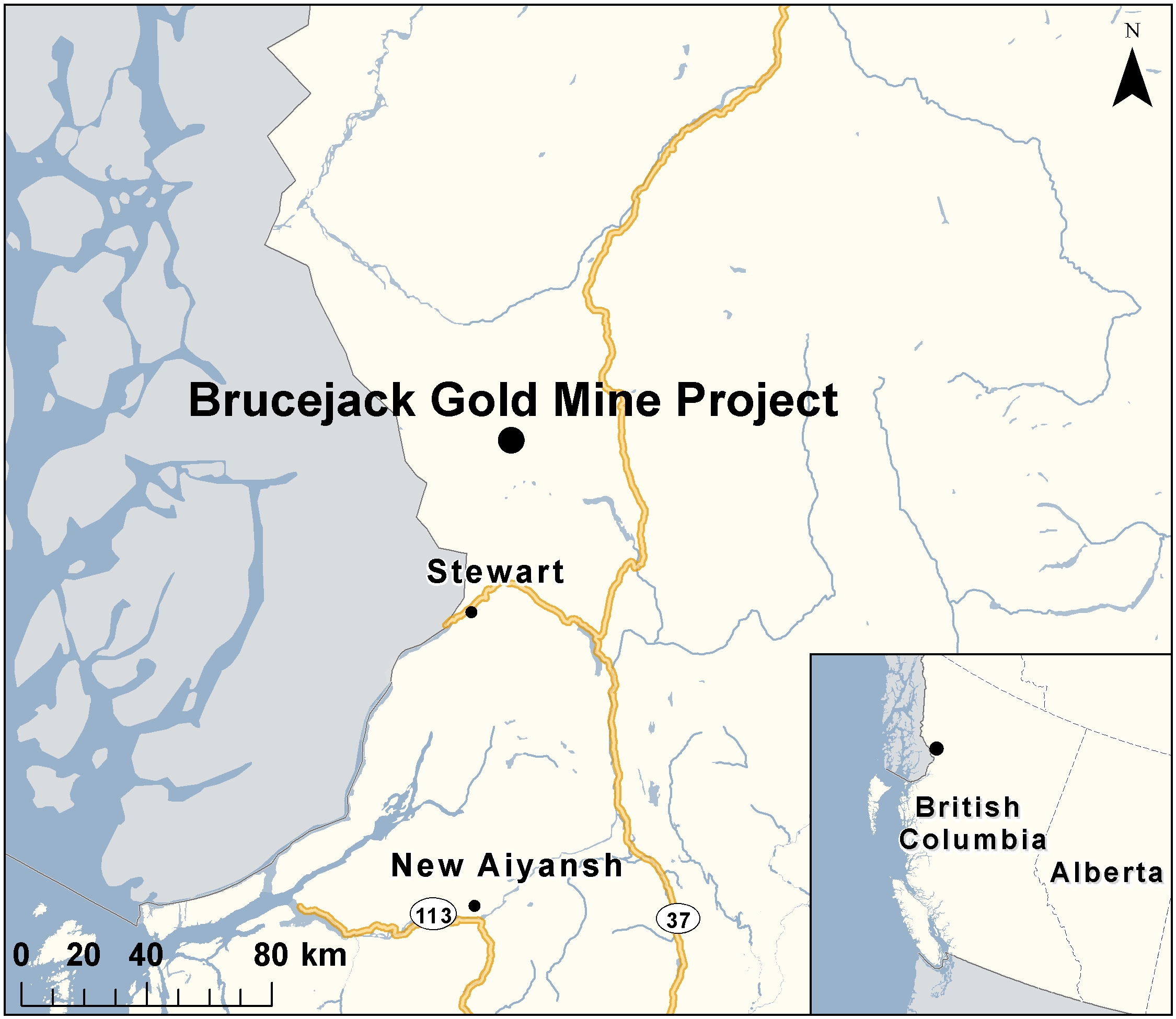Map depicting the location of the project, as described in the current document.