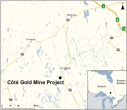 Map depicting the location of the project, as described in the current document.