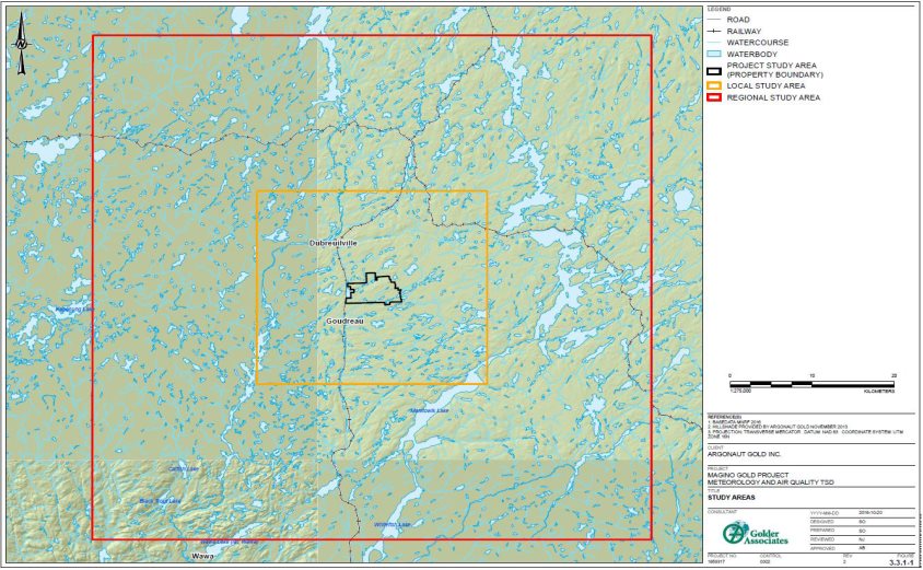 Figure 2 - Project, Local and Regional Study Areas - Air quality, noise and light study areas
