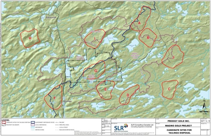 Figure 5 - Tailings Management Facility Alternative Site Locations