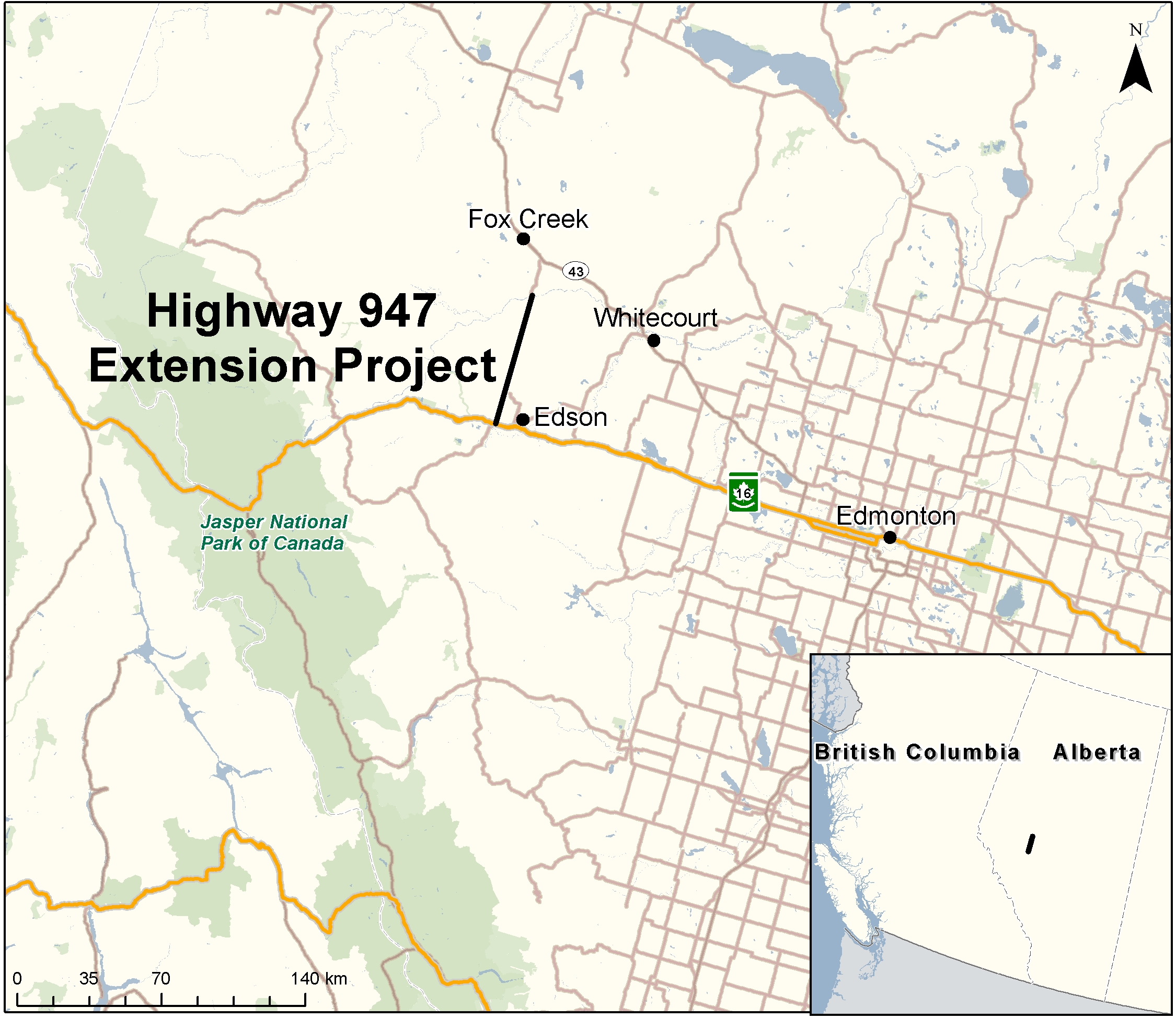 Map depicting the location of the project, as described in the current document.