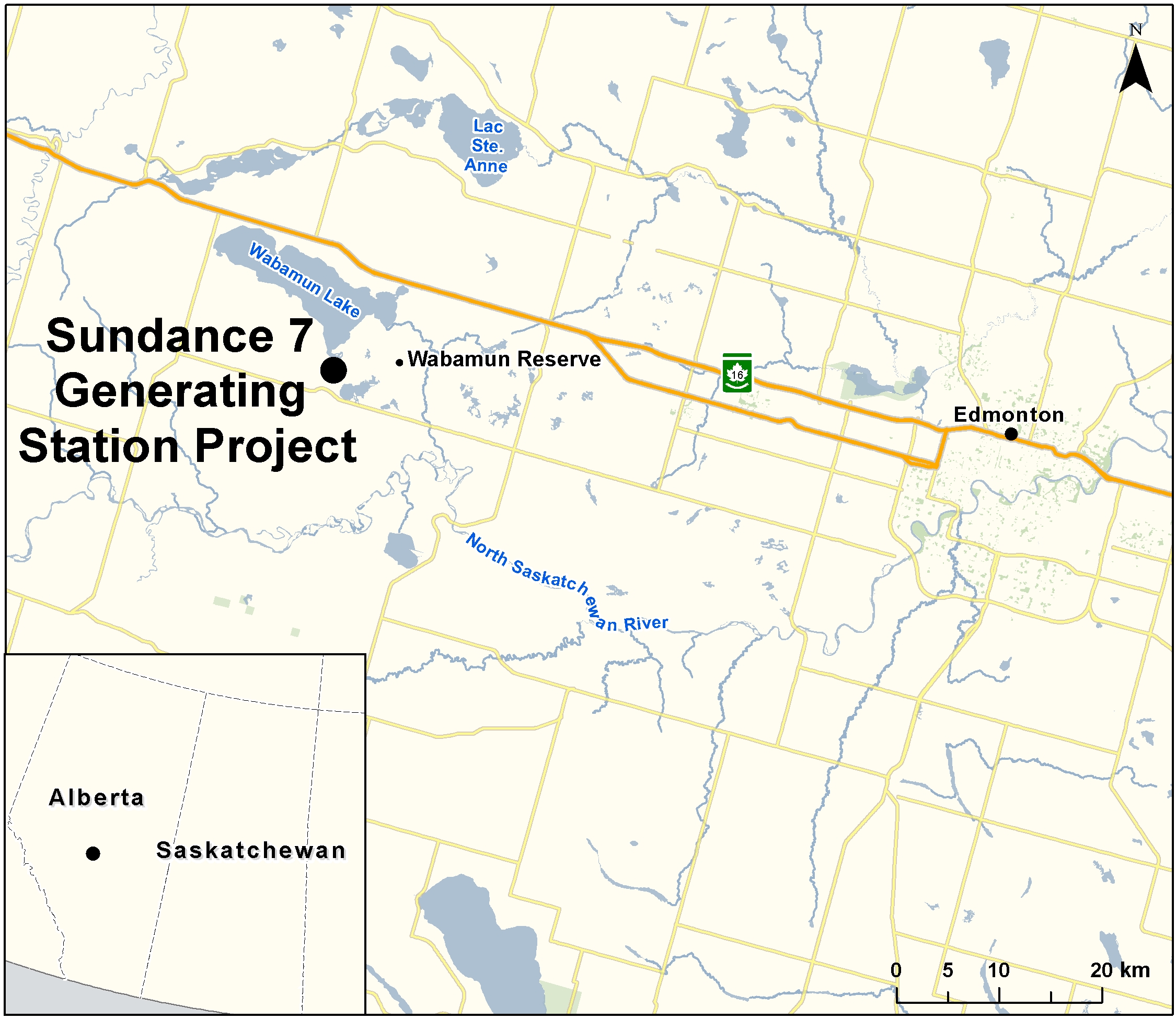 Map depicting the location of the project, as described in the current document.