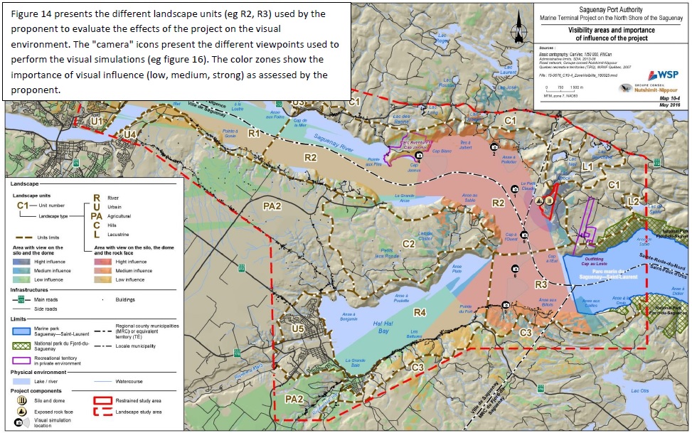 Figure 14: Range of visibility and scale of the project's visual influence