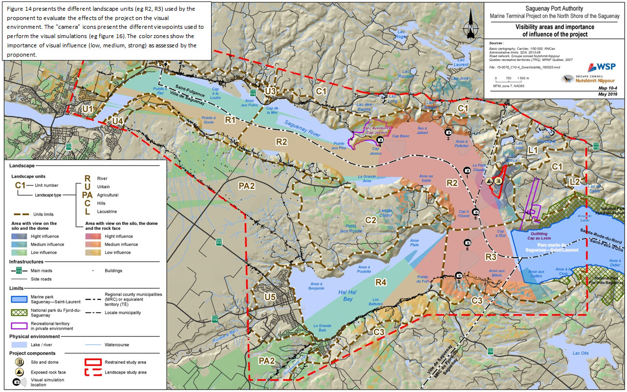 Figure 14: Range of visibility and scale of the project's visual influence