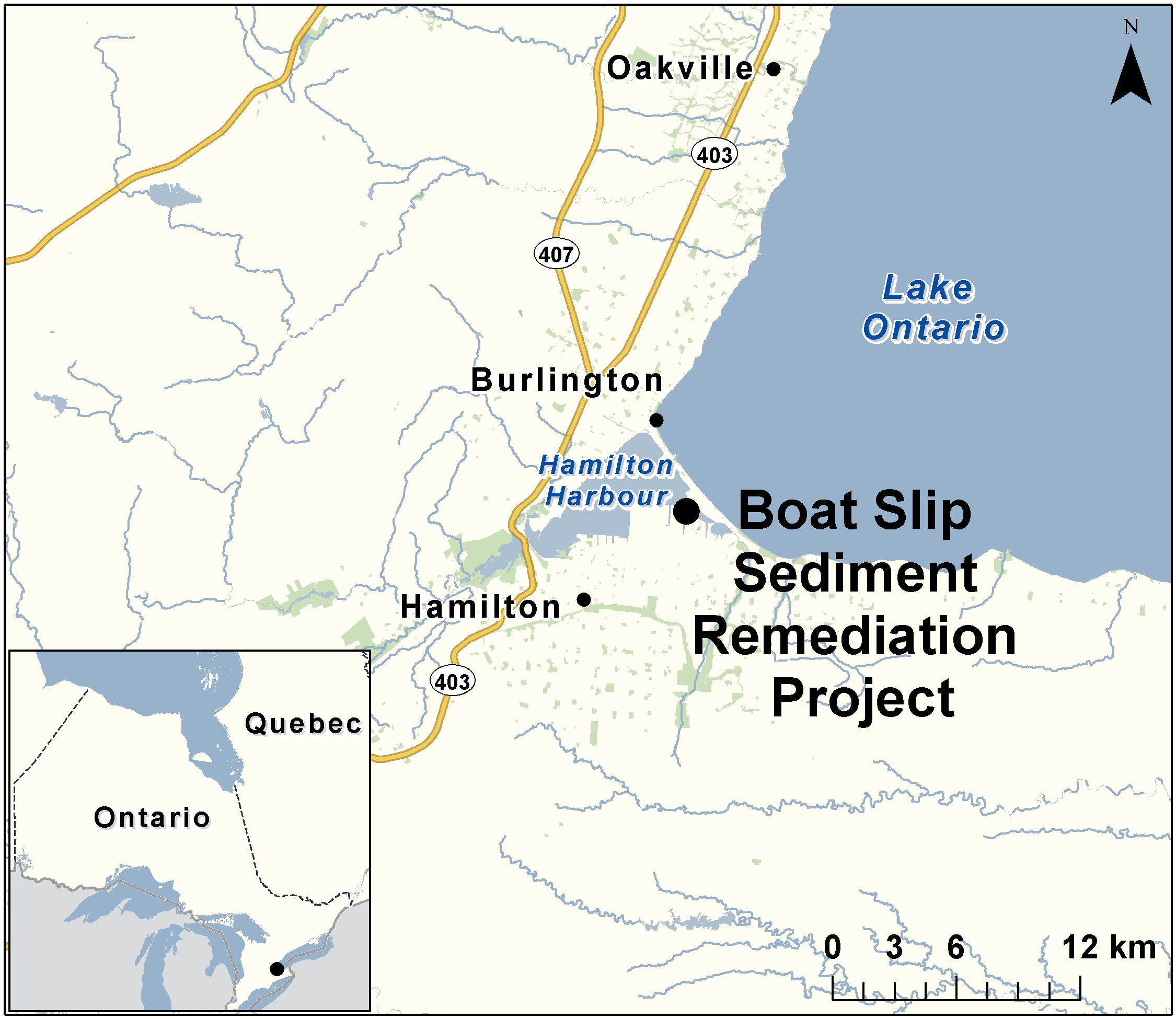 Map depicting the location of the project, as described in the current document.
