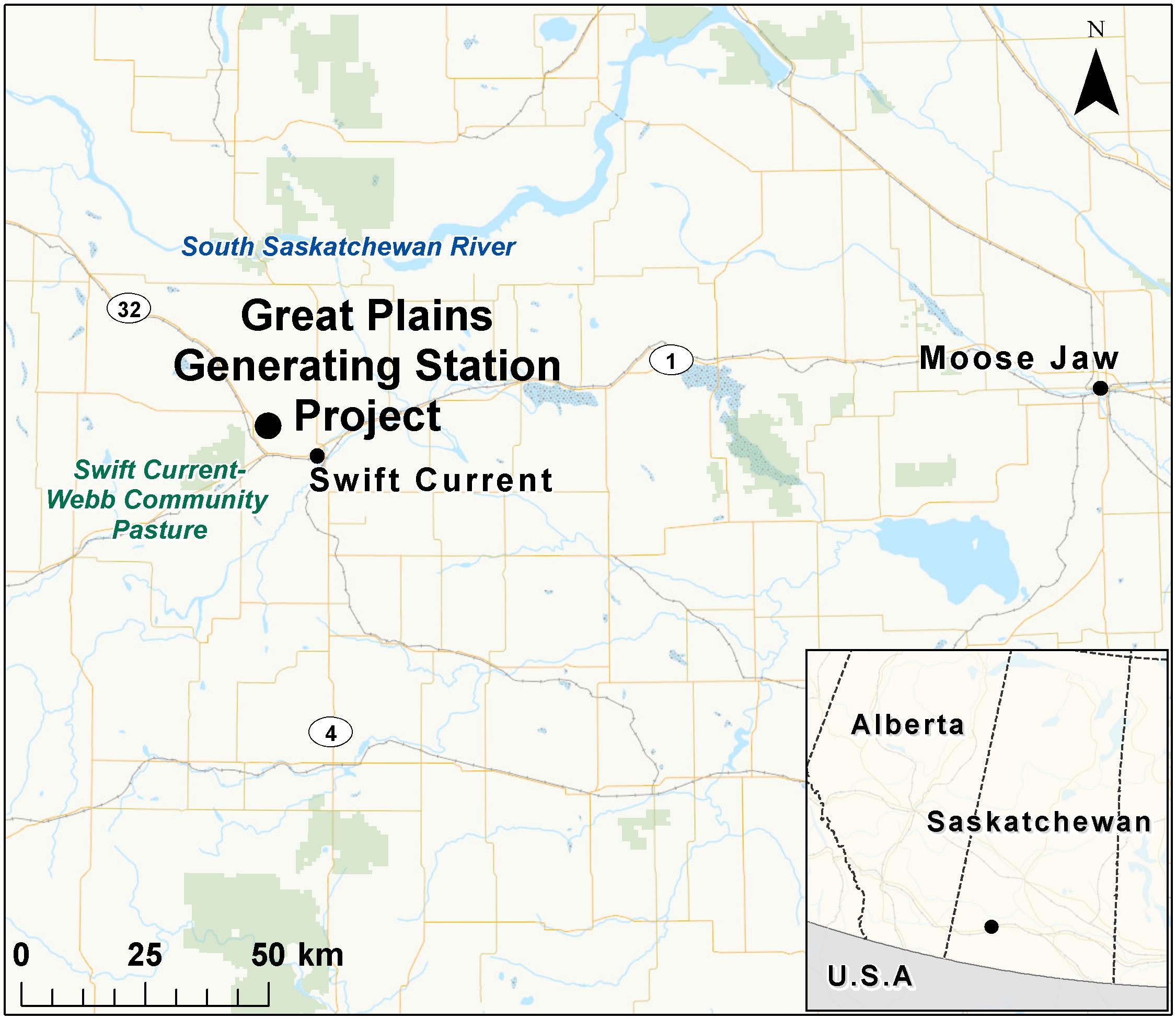 Map depicting the location of the project, as described in the current document.