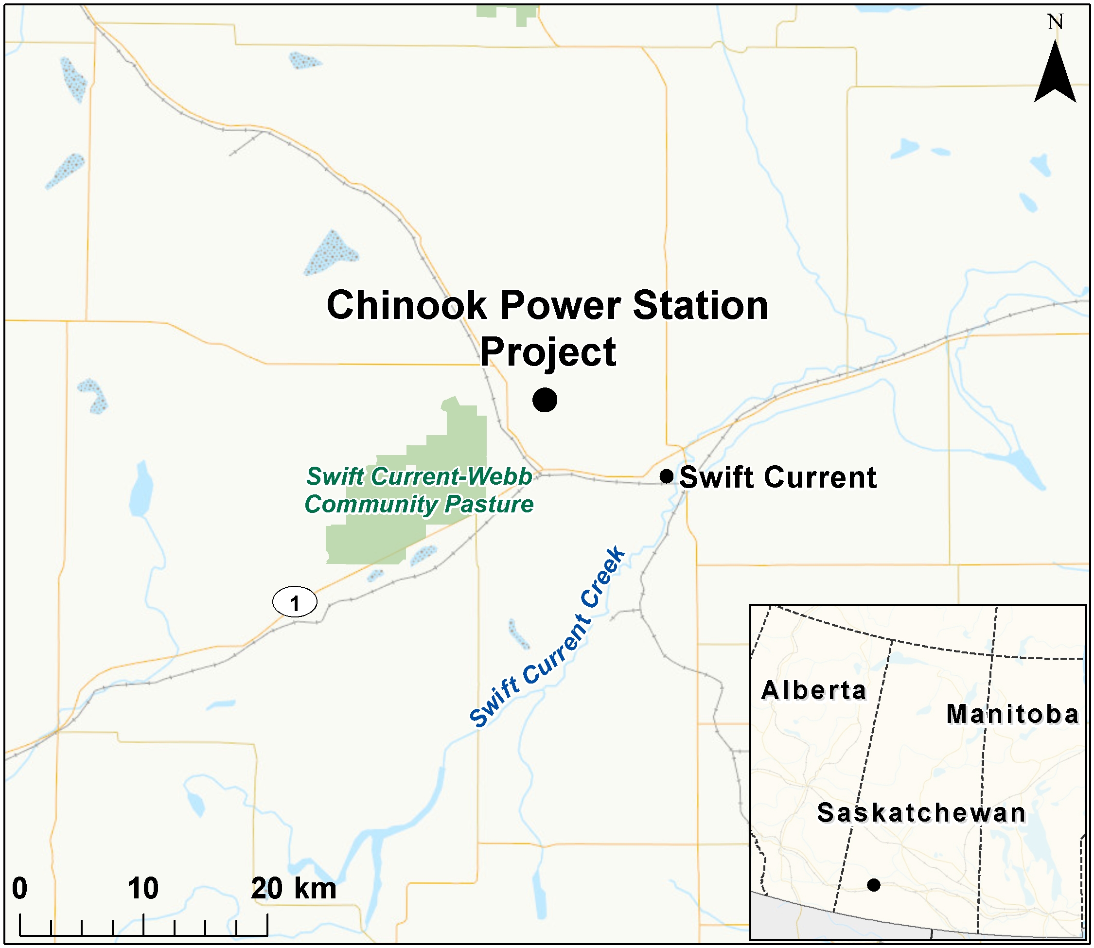 Map depicting the location of the project, as described in the current document.
