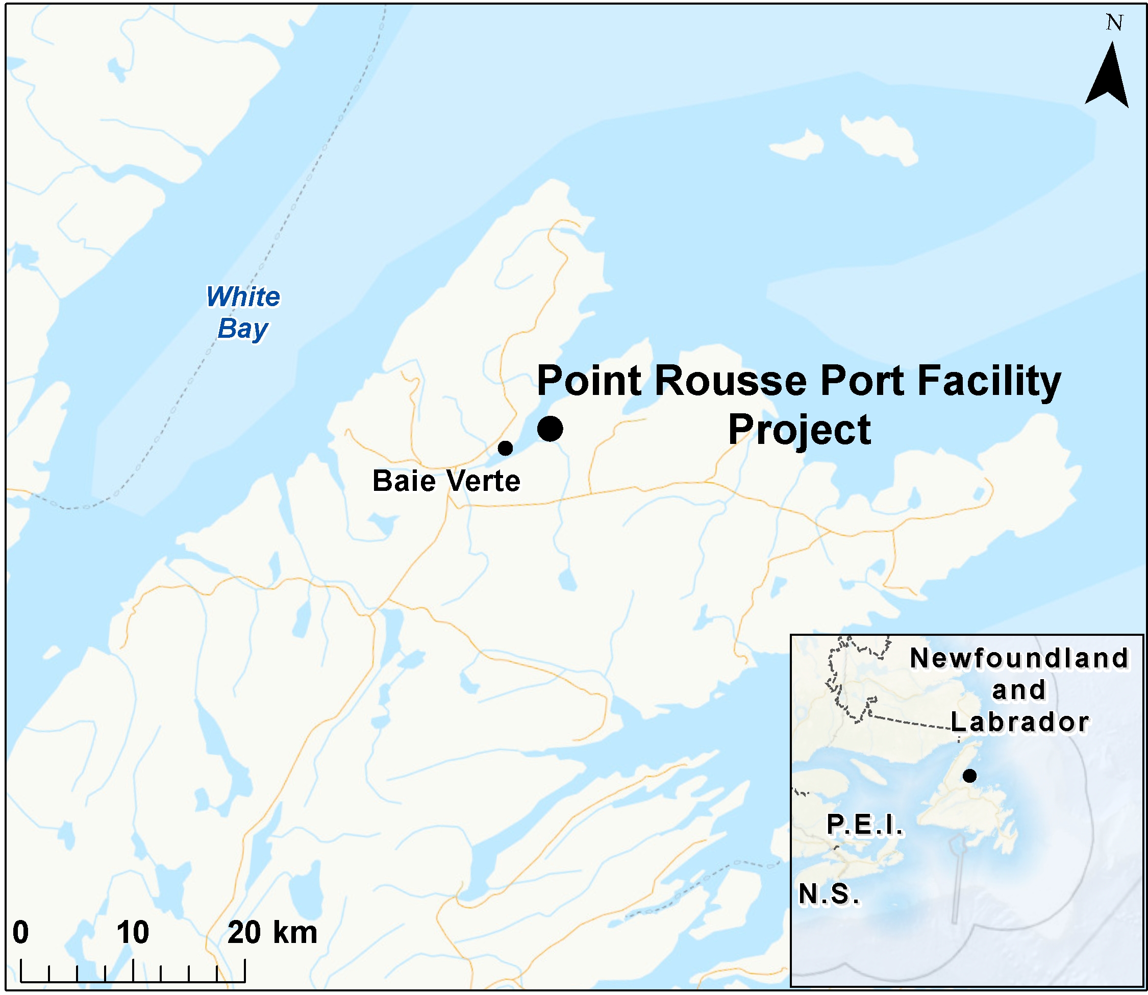 Map depicting the location of the project, as described in the current document.