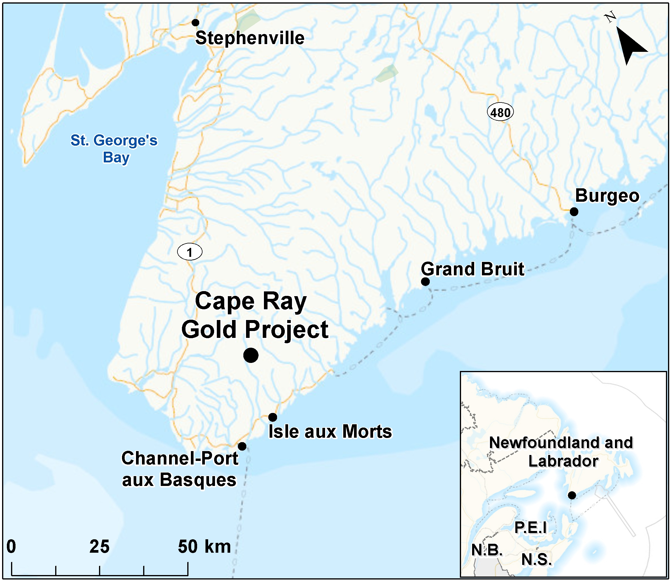 Map depicting the location of the project, as described in the current document.