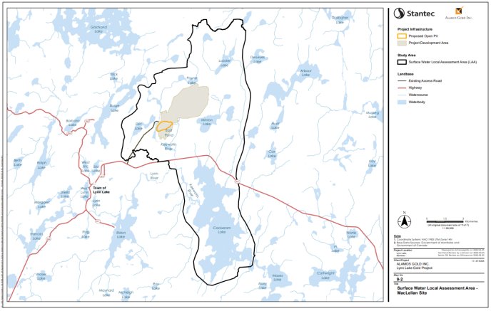 Figure B-7 Local Assessment Area for Surface Water for the MacLellan Site