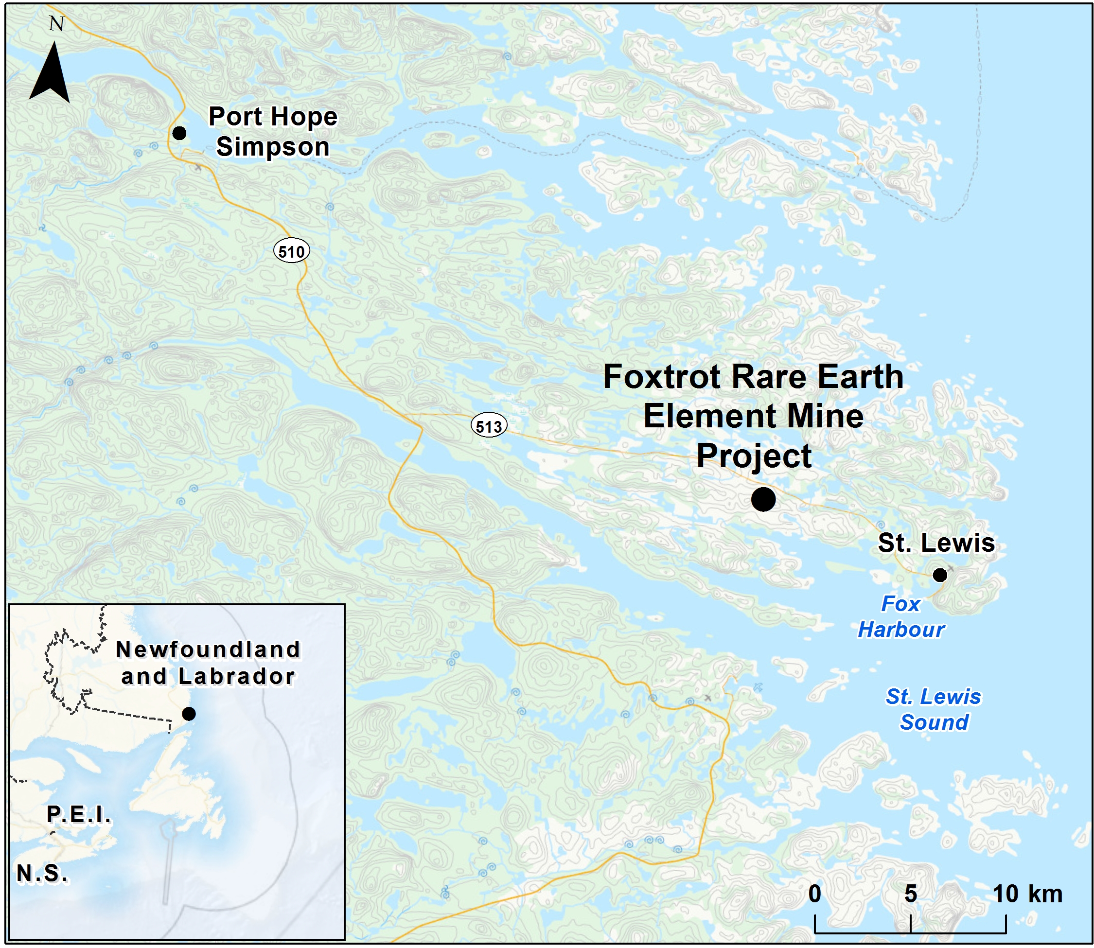 Map depicting the location of the project, as described in the current document.