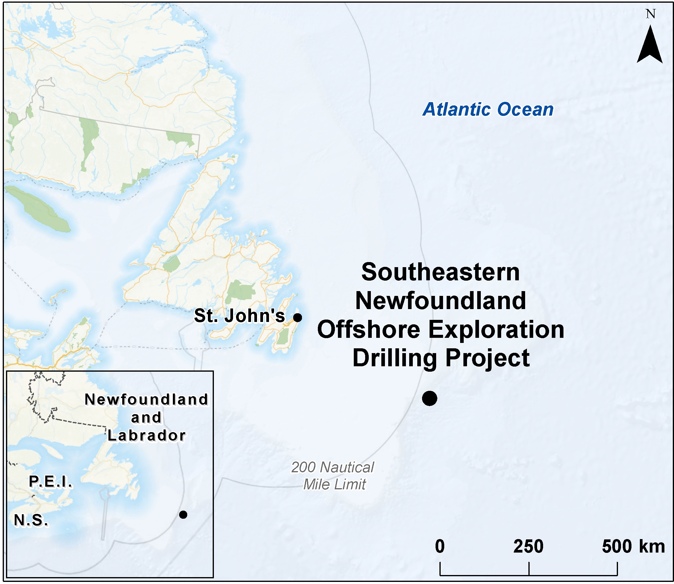 Map depicting the location of the project, as described in the current document.