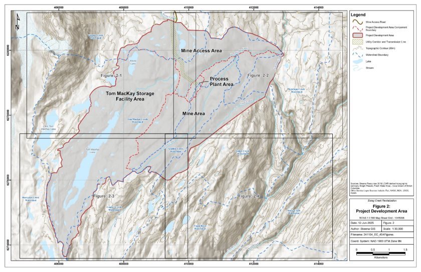 Figure 2 Project Development Area for the Eskay Creek Revitalization Project (Overview)