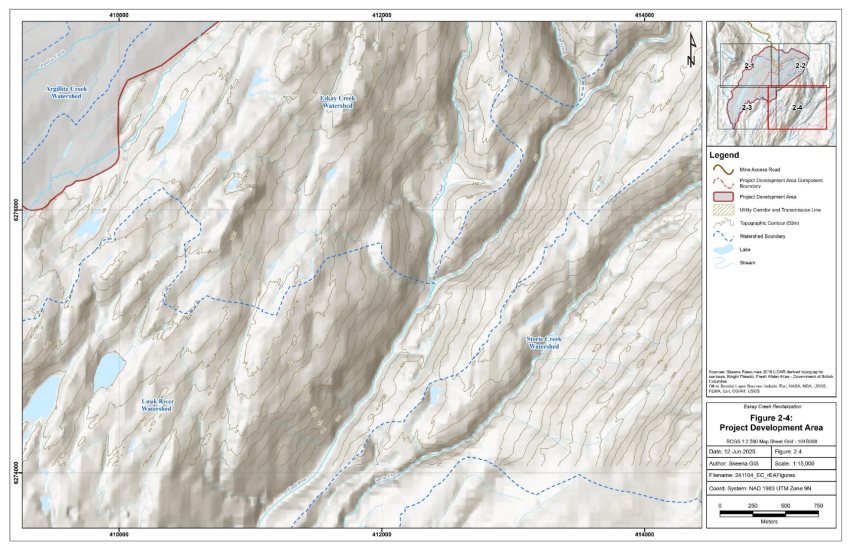 Figure 2-4 Project Development Area for the Eskay Creek Revitalization Project (Detailed)