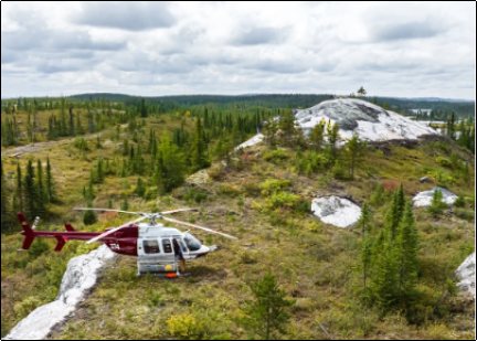 Figure 1: Open pit mining of spodumene pegmatite - Shaakichiuwaanaan